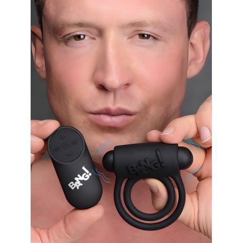 Remote Control Vibrating Cock Ring and Bullet - Enhance Pleasure