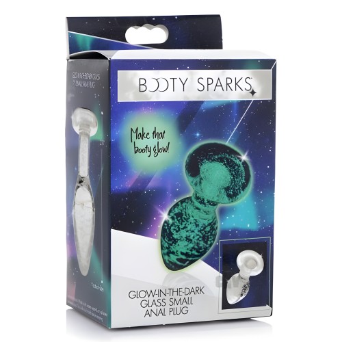 Plug Anal de Vidrio Brillante en la Oscuridad - Pequeño