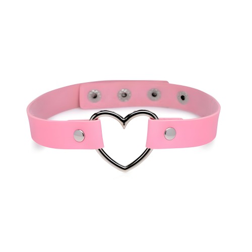 Sweet Heart Chrome Heart Choker - Pink