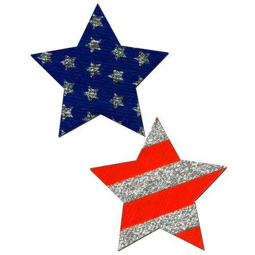 Rockstar Stars & Stripes Red, White, Blue Pasties O/S