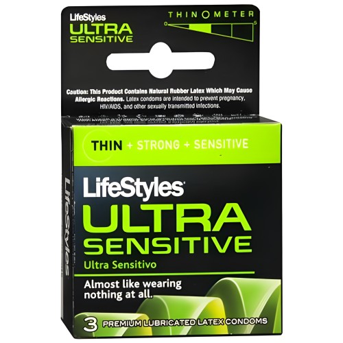 Condones Lifestyles Ultra Sensibles Lubricados 3 Pack