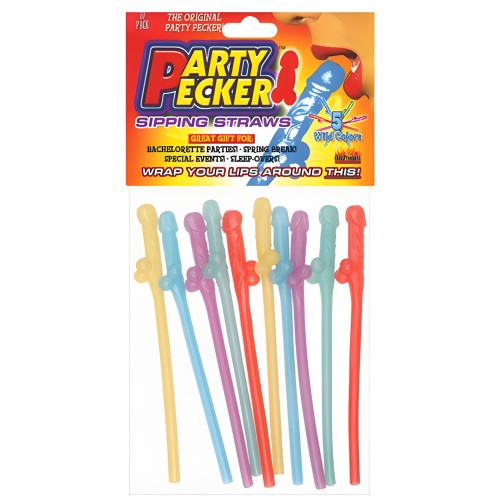 Party Pecker Sipping Straws Assorted