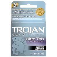 Condones Trojan Sensibles Ultra Finos Lubricados 3 Pack