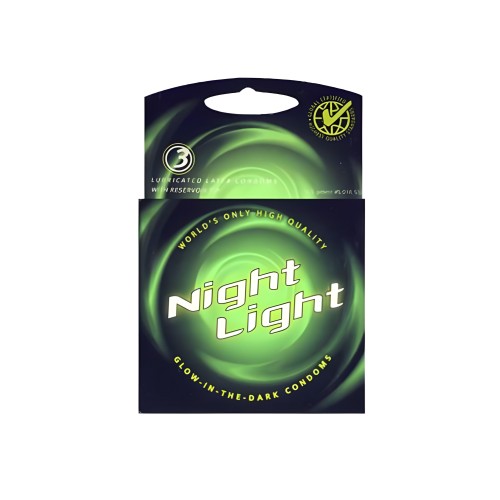 Night Light Glow-in-the-dark Condoms - Fun Enhancement
