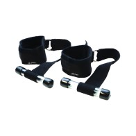 Door Jam Cuffs Black - Adjustable and Travel-friendly