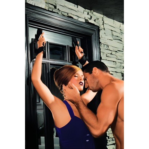 Esposas de Puerta Negras - Ajustables y Amigables para el Viaje