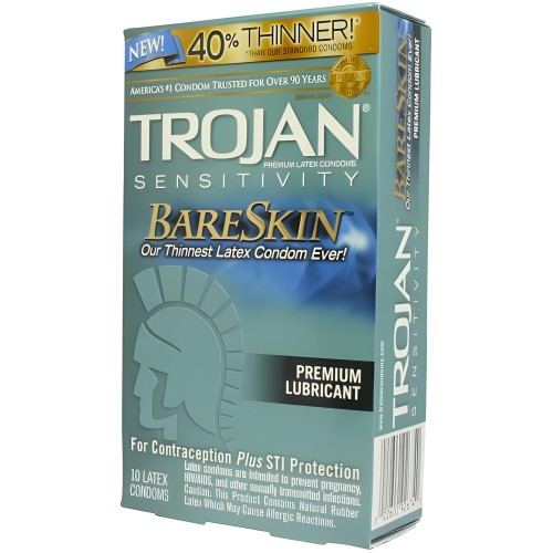 Trojan Bare Skin Lubricated Condoms (10)