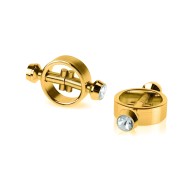 Pinzas Magnéticas para Pezones Fetish Fantasy Gold