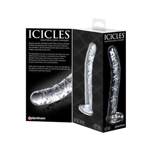 Icicles No. 60 Glass G-Spot Dong Clear