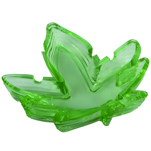 Pot Leaf Glass Ashtray