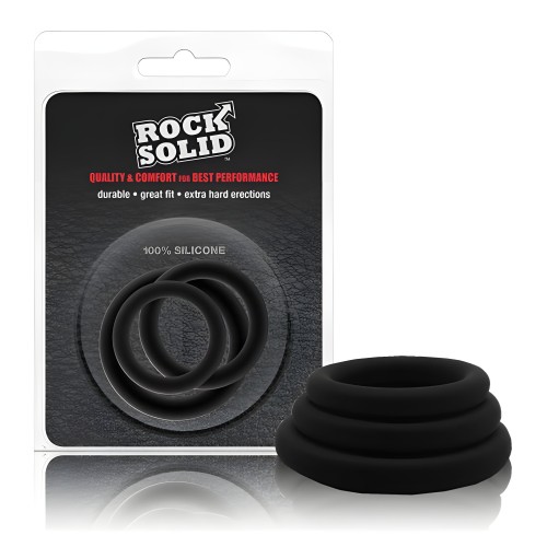Rock Solid Tri-Pack Cock Rings - Enhance Your Pleasure