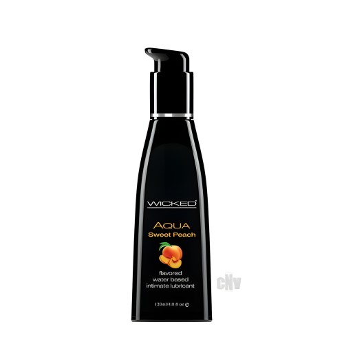 Lubricante Sabor Durazno Wicked Aqua 4oz