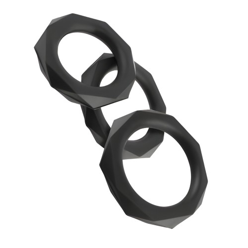 Fantasy C-ringz Silicone Designer Stamina Set Black