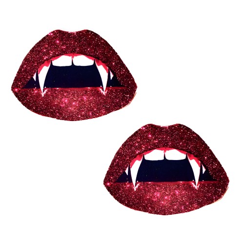 Pasties Neva Nude Labios de Vampiro Glitter Rojos