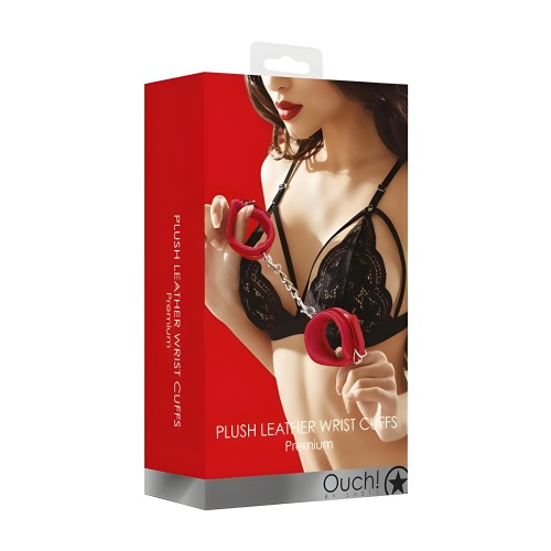 Plush Leather Wrist Cuffs - Ouch!