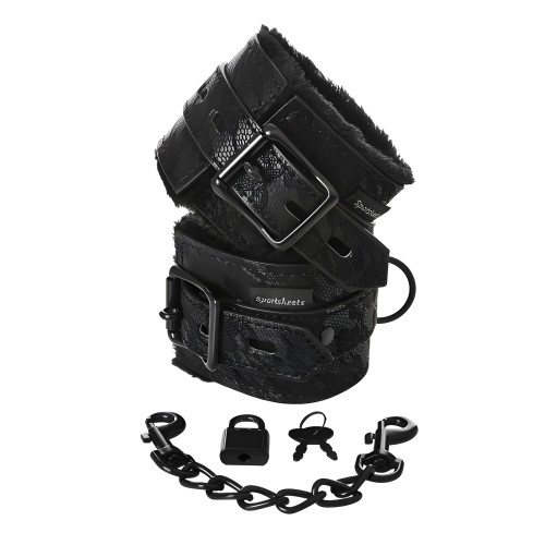 Lace Fur Lined Handcuffs - Elegant Restraint