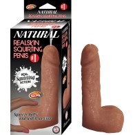 Dildo Marrón Squirting Realskin Natural #1