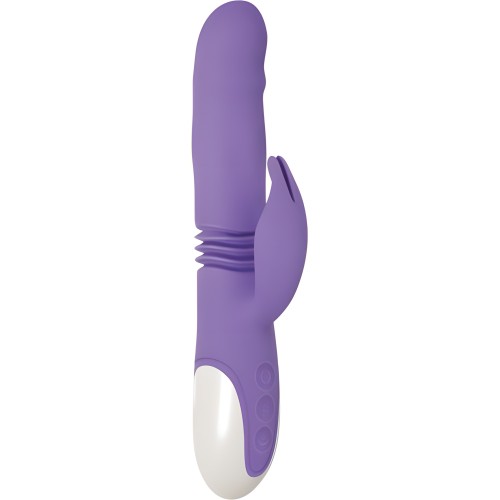 Vibrador Conejo Thick & Thrust - Púrpura