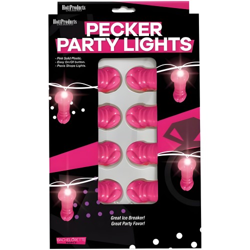 Luces De Fiesta En Forma De Pene Rosa - Decoración Divertida