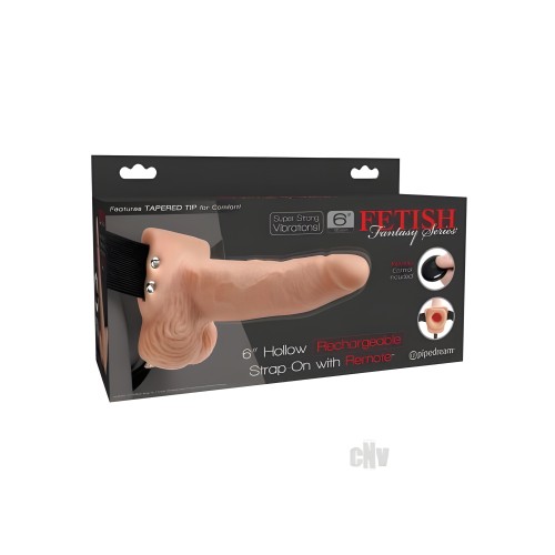 Fetish Fantasy 6in Hollow Strap-on - Remote Controlled