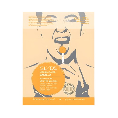 Glyde Ultra Vanilla Condoms - Organic Protection