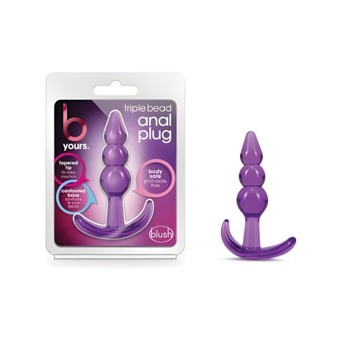 B Yours Triple Bead Plug - Comodidad y Placer