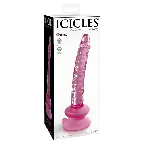 Icicles No. 86 - Dildo de Vidrio con Ventosa - Rosa