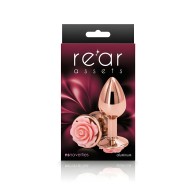 Rear Assets Rose Anal Plug - Small - Pink - NS Novelties
