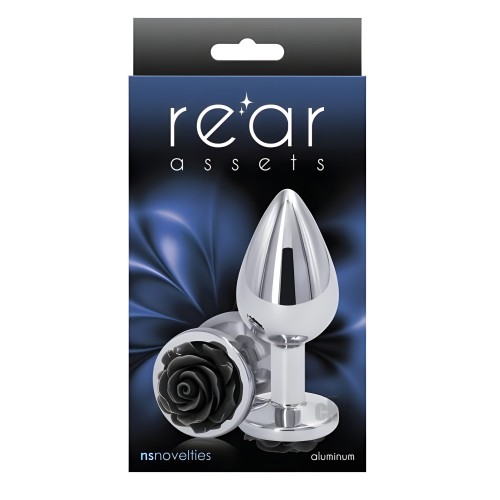 Plug Anal Rose Assets Mediano - Negro