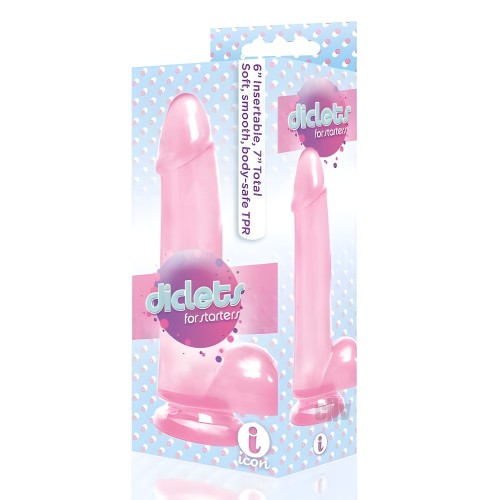 Pink The 9's Diclets Dildo de Gel TPR 7"