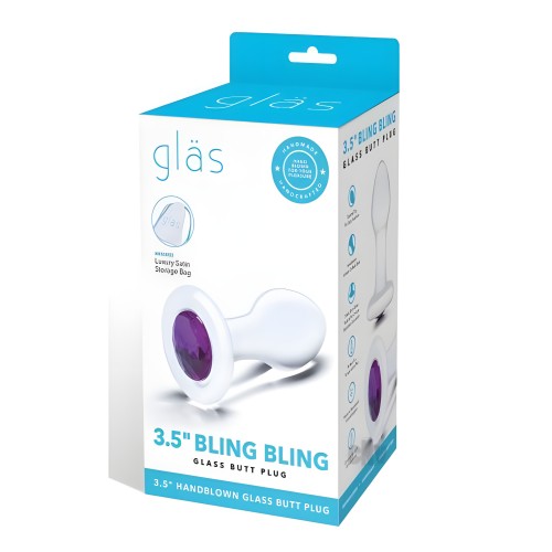 Plug Anal de Vidrio Bling Bling de 3.5"