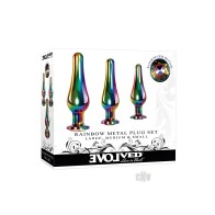 Evolved Rainbow Metal Plug Set