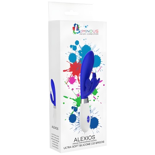 Estimulador Dual de Silicona Ultra-suave Luna Neon Alexios