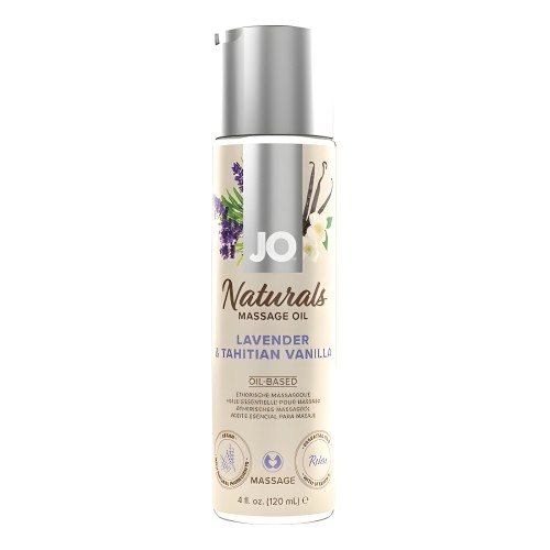 JO Naturals Lavender & Tahitian Vanilla Massage Oil 4 Oz. - Relaxation