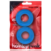 Oxballs Stiffy 2-pack Bulge Cockrings Silicone Tpr Teal Ice