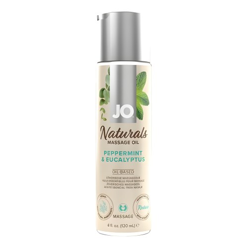 JO Naturals Peppermint & Eucalyptus Massage Oil 4 Oz.