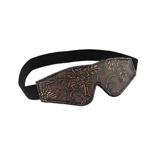 Antifaz de PU Floral Marrón Con Forro de Piel Sintética