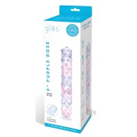Glas Purple Rose Dildo - Unique Textures