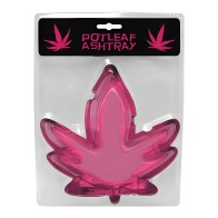 Cenicero Hoja de Marihuana Rosa