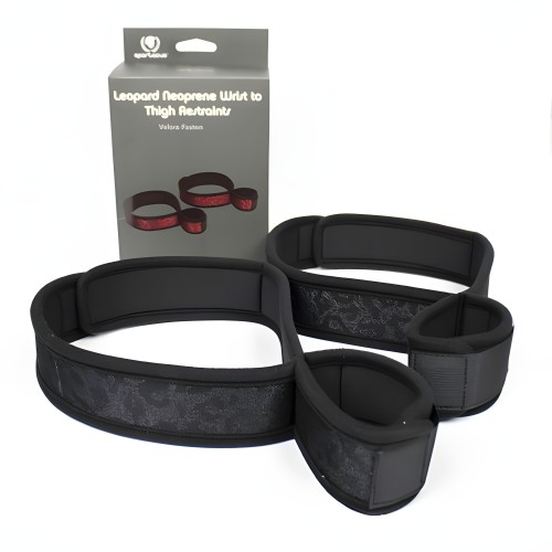 Spartacus Wrist to Thigh Cuffs - Neoprene Black