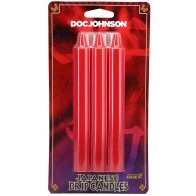 Japanese Drip Candles 3pk Red