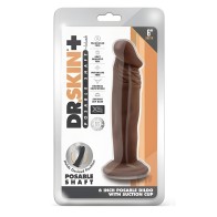 Dr Skin Plus Posable Dildo 6 Chocolate