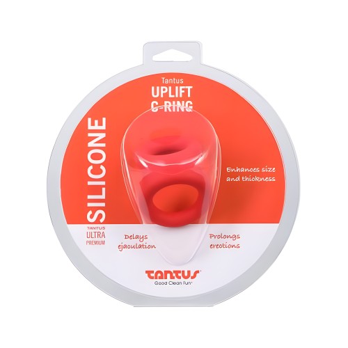 Tantus Uplift C-ring - Carmesí