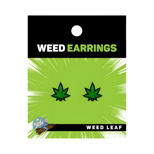 Wood Rocket Weed Earrings for Fun Style