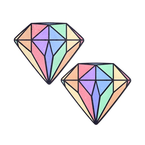 Pastease Gem: Pastel Rainbow Diamond Nipple Pasties