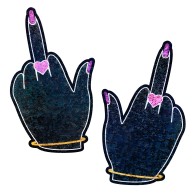 Pastease Glittering F You Lady Hands - Divertidos Pasties para Pezones