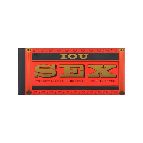 IOU Sex Checks - Fun & Surprises