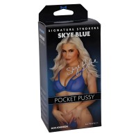Signature Strokers Skye Blue Ultraskyn Pocket Pussy - Beige