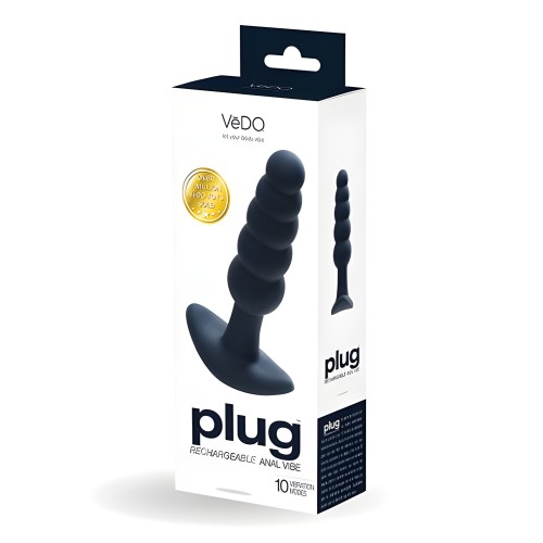 Plug Anal Recargable Vedo - Negro