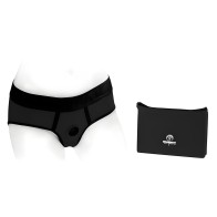 Spareparts Tomboi Nylon Briefs Harness - Black Size L